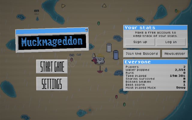 Muckmageddon title screen